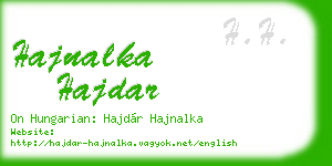 hajnalka hajdar business card
